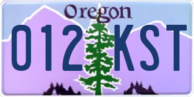 OR license plate 012KST