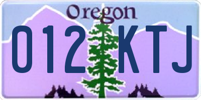 OR license plate 012KTJ