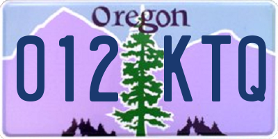OR license plate 012KTQ