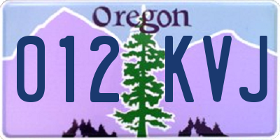 OR license plate 012KVJ