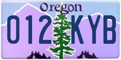 OR license plate 012KYB