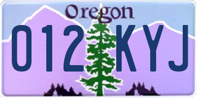 OR license plate 012KYJ