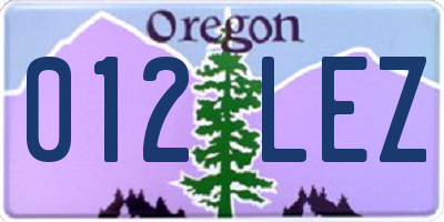 OR license plate 012LEZ
