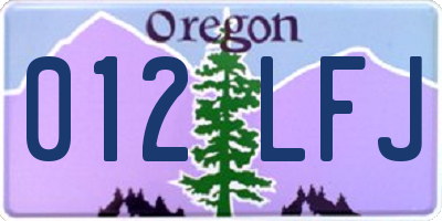 OR license plate 012LFJ
