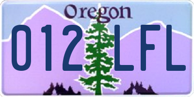 OR license plate 012LFL