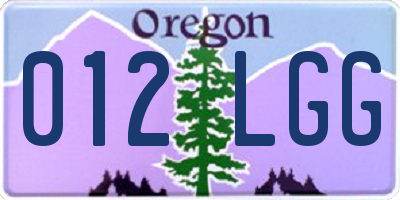 OR license plate 012LGG
