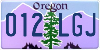 OR license plate 012LGJ