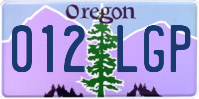 OR license plate 012LGP