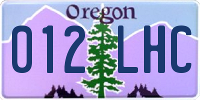 OR license plate 012LHC