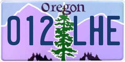 OR license plate 012LHE