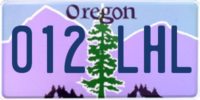 OR license plate 012LHL