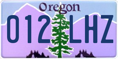 OR license plate 012LHZ