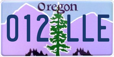 OR license plate 012LLE
