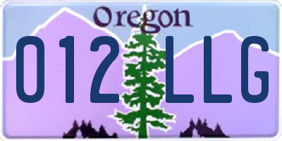 OR license plate 012LLG