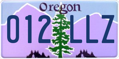 OR license plate 012LLZ