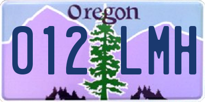 OR license plate 012LMH
