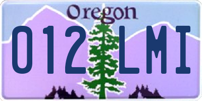 OR license plate 012LMI