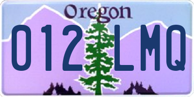 OR license plate 012LMQ
