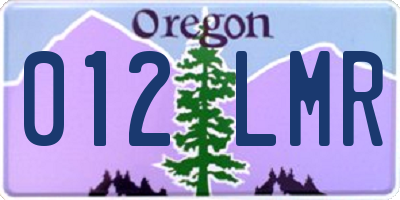 OR license plate 012LMR
