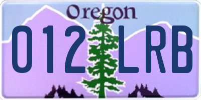 OR license plate 012LRB