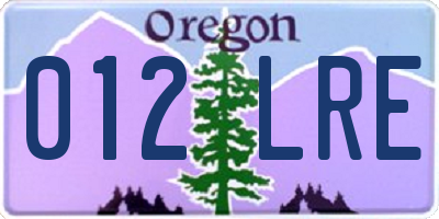 OR license plate 012LRE