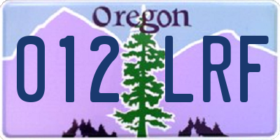OR license plate 012LRF