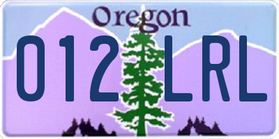 OR license plate 012LRL
