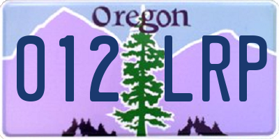OR license plate 012LRP