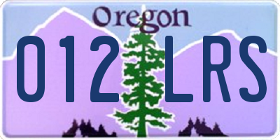 OR license plate 012LRS