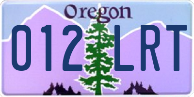 OR license plate 012LRT