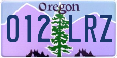 OR license plate 012LRZ