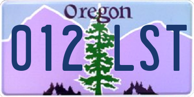 OR license plate 012LST