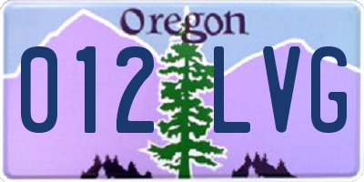OR license plate 012LVG