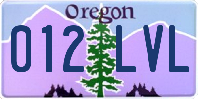 OR license plate 012LVL