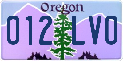OR license plate 012LVO