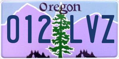 OR license plate 012LVZ