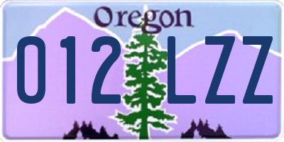 OR license plate 012LZZ