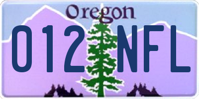 OR license plate 012NFL