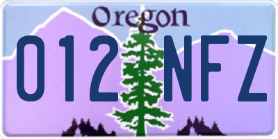 OR license plate 012NFZ