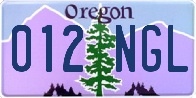 OR license plate 012NGL