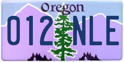 OR license plate 012NLE