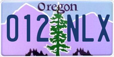 OR license plate 012NLX