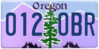 OR license plate 012OBR