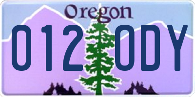 OR license plate 012ODY