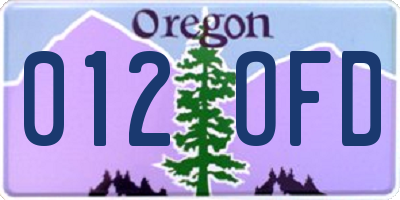 OR license plate 012OFD