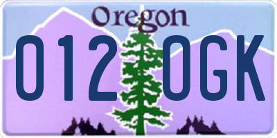 OR license plate 012OGK
