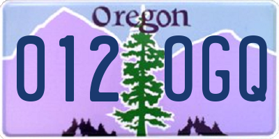 OR license plate 012OGQ