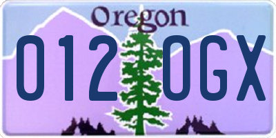 OR license plate 012OGX