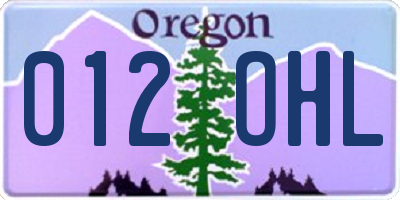 OR license plate 012OHL