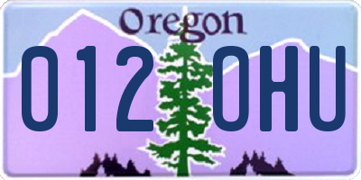 OR license plate 012OHU